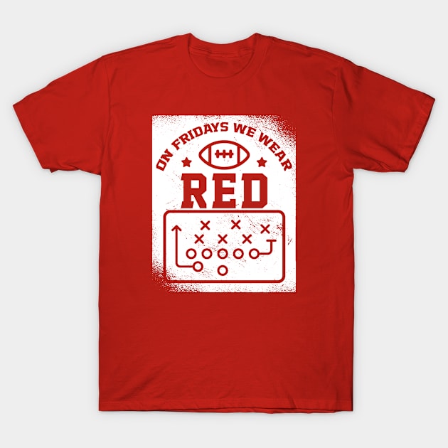 On Fridays We Wear Red // Vintage School Spirit // Go Red T-Shirt by SLAG_Creative